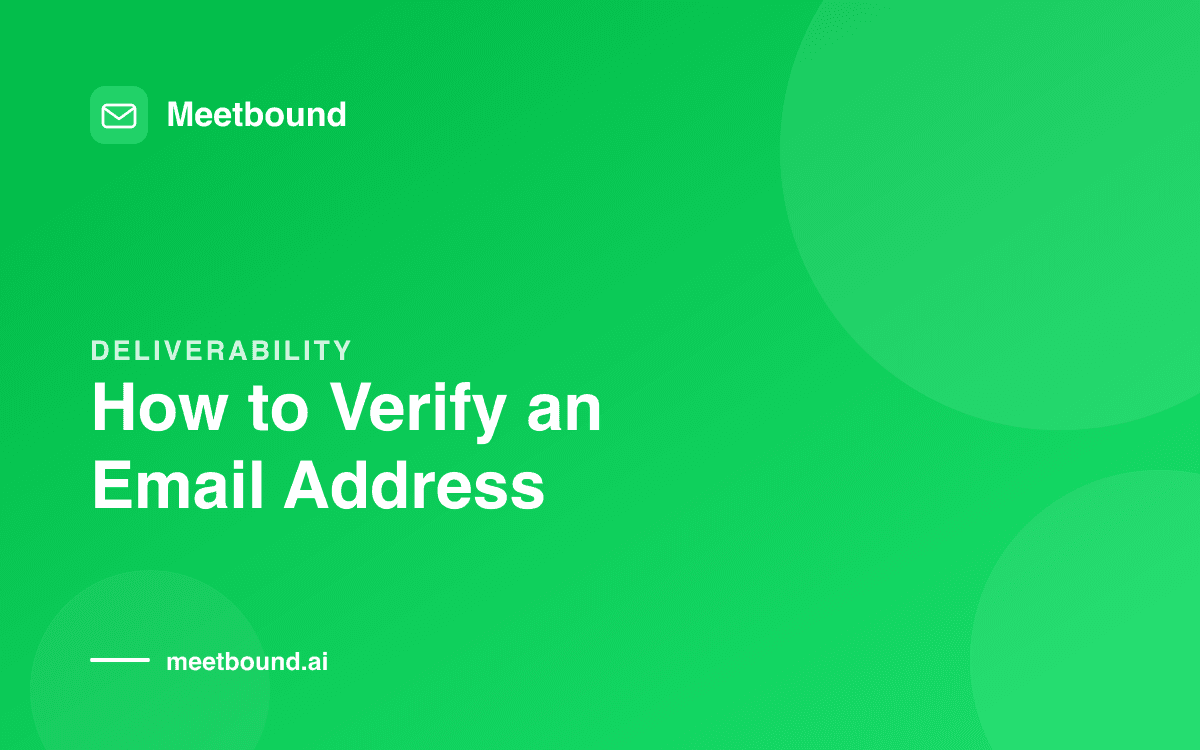 How to verify an email address — Meetbound